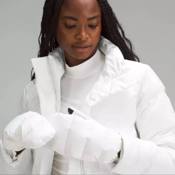 Lululemon Wunder Puff Mittens White Unisex Large/XL NWT - Picture 2 of 8